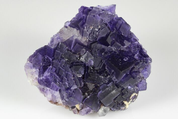 Purple, Cubic Fluorite Crystal Cluster - Berbes, Spain #183849